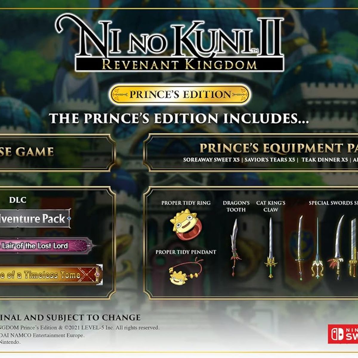 BANDAI NAMCO - NI NO KUNI II R KINGDOM PRINCES EDITION FISICO NSW