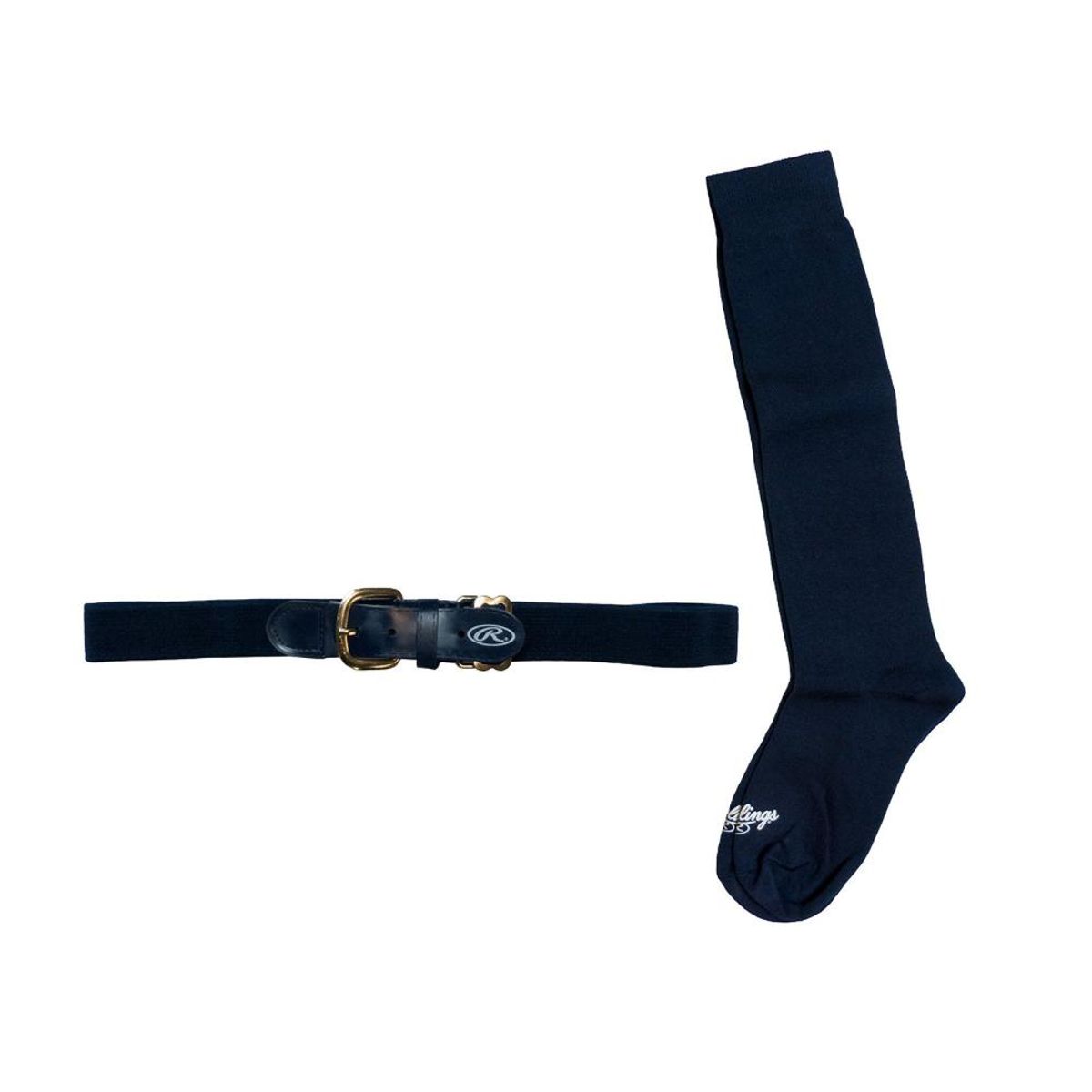 RAWLINGS - Pack Cinturon + Medias De Baseball Azul Marino Rawlings RAWLINGS