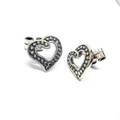MOR JOYAS - Aro plata envejecida ley 950 corazón