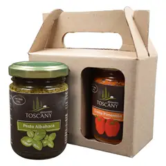 ALIMENTOS TOSCANY - Pack Duo Pestos - Albahaca y Pimentón Asado