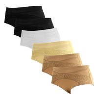 Pack de 6 Calzon Faja Tiro Alto con Encaje.