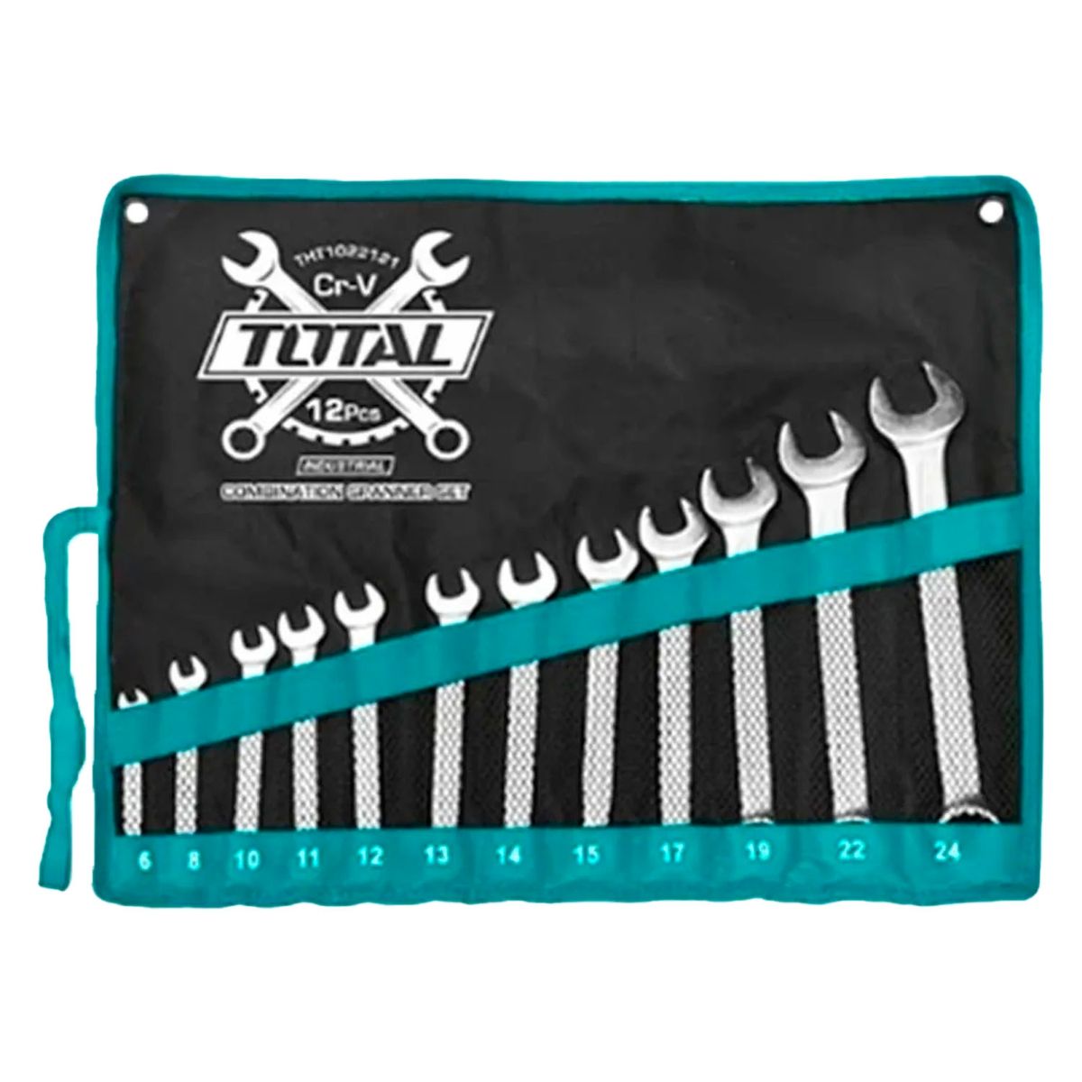 TOTAL TOOLS - Set Juego De Llaves Punta Corona 6-24mm 12 Pcs