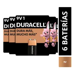 DURACELL - Pack 6 Baterías Alcalinas Blíster 9v / Superstore