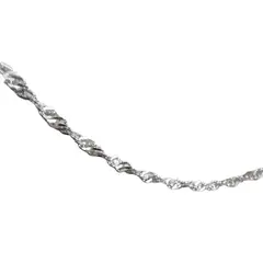 MOR JOYAS - Cadena Plata Fina Italiana Ley 925 / Collar Singapore 50 Cm