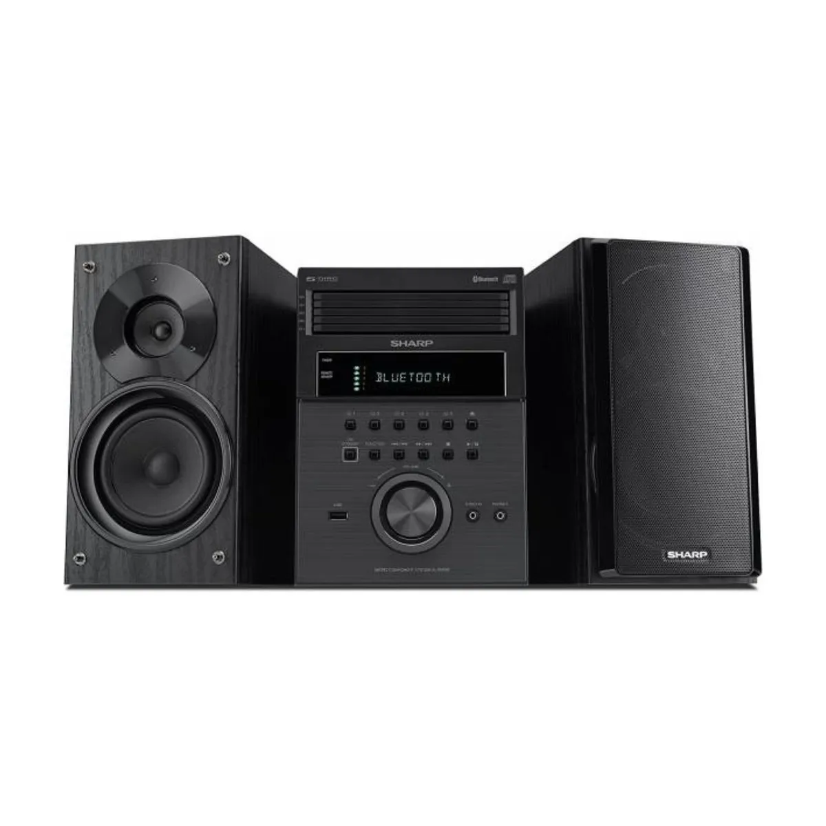 SHARP - Microcomponente Sharp CD Player para 5 Discos Bluetooth USB AM/FM