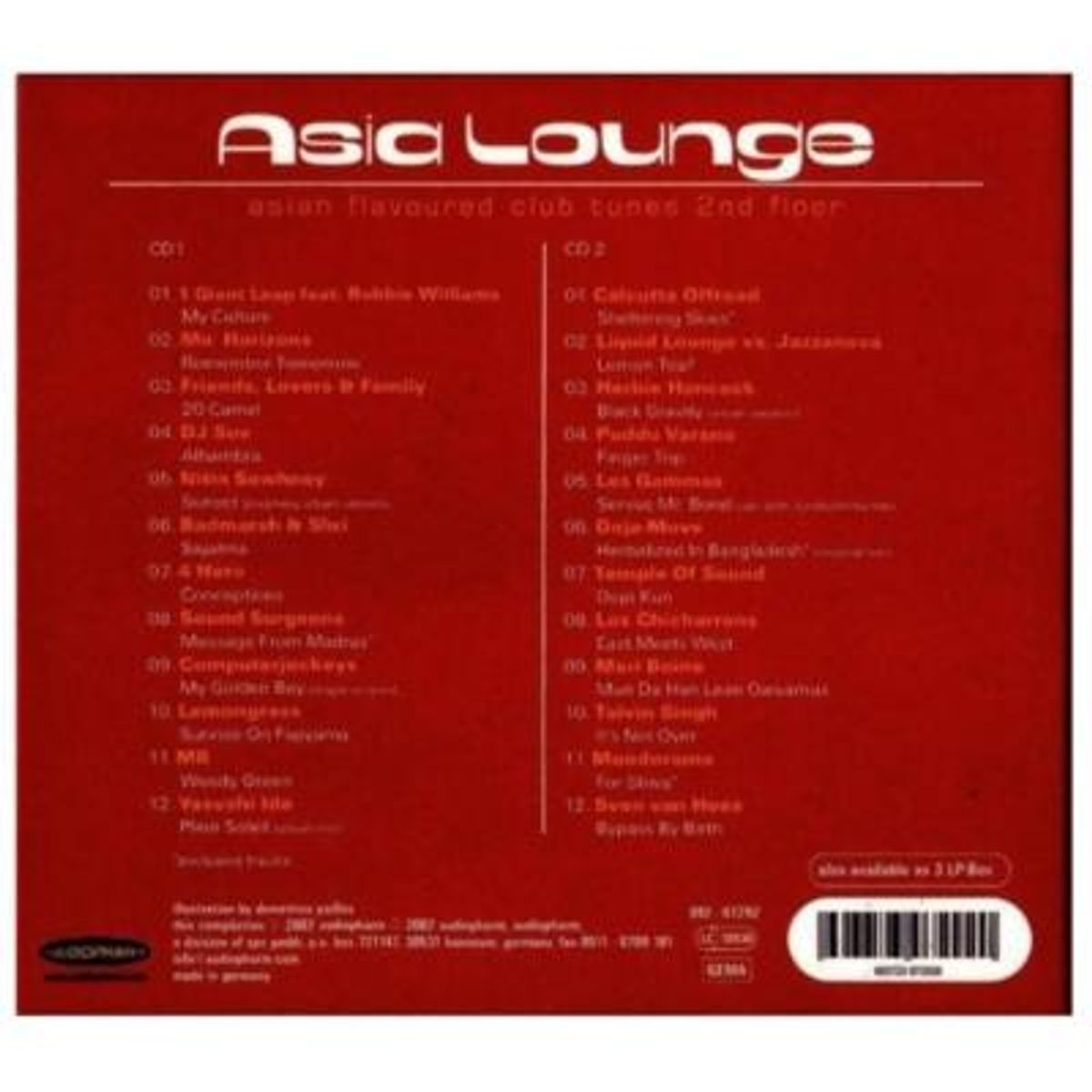 HITWAY MUSIC - ASIA LOUNGE - ASIAN FLAVOURED CLUB TUNES-2ND FLOOR (2CD) - CD HITWAY MUSIC