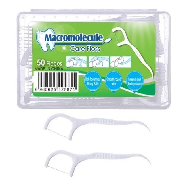 GENERICO - Palillo Hilo Dental Flosser - Limpieza Interdental - 100 Pcs