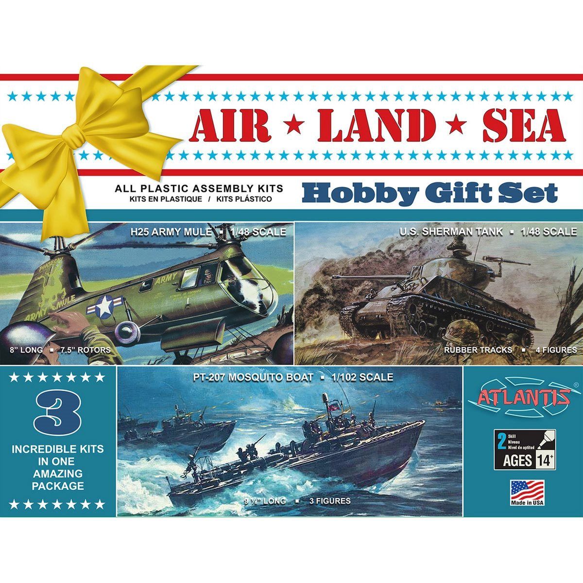 ATLANTIC - Air, Land and Sea Plastic Model Kit Gift Set 3 en 1