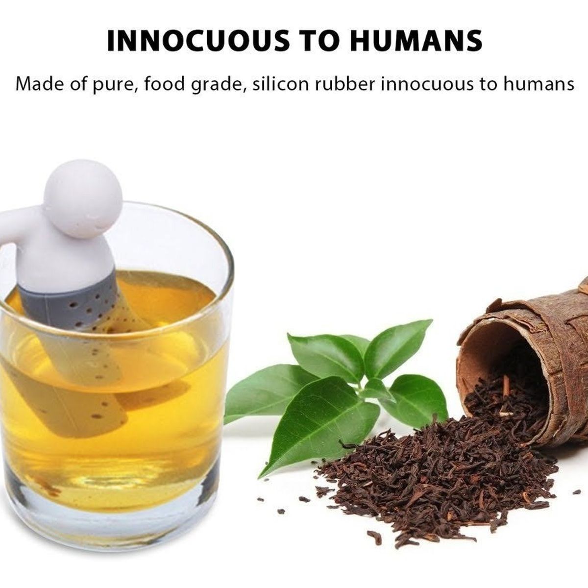 GENERICO - Infusor De Te De Silicona Hombrecito Colador Te.