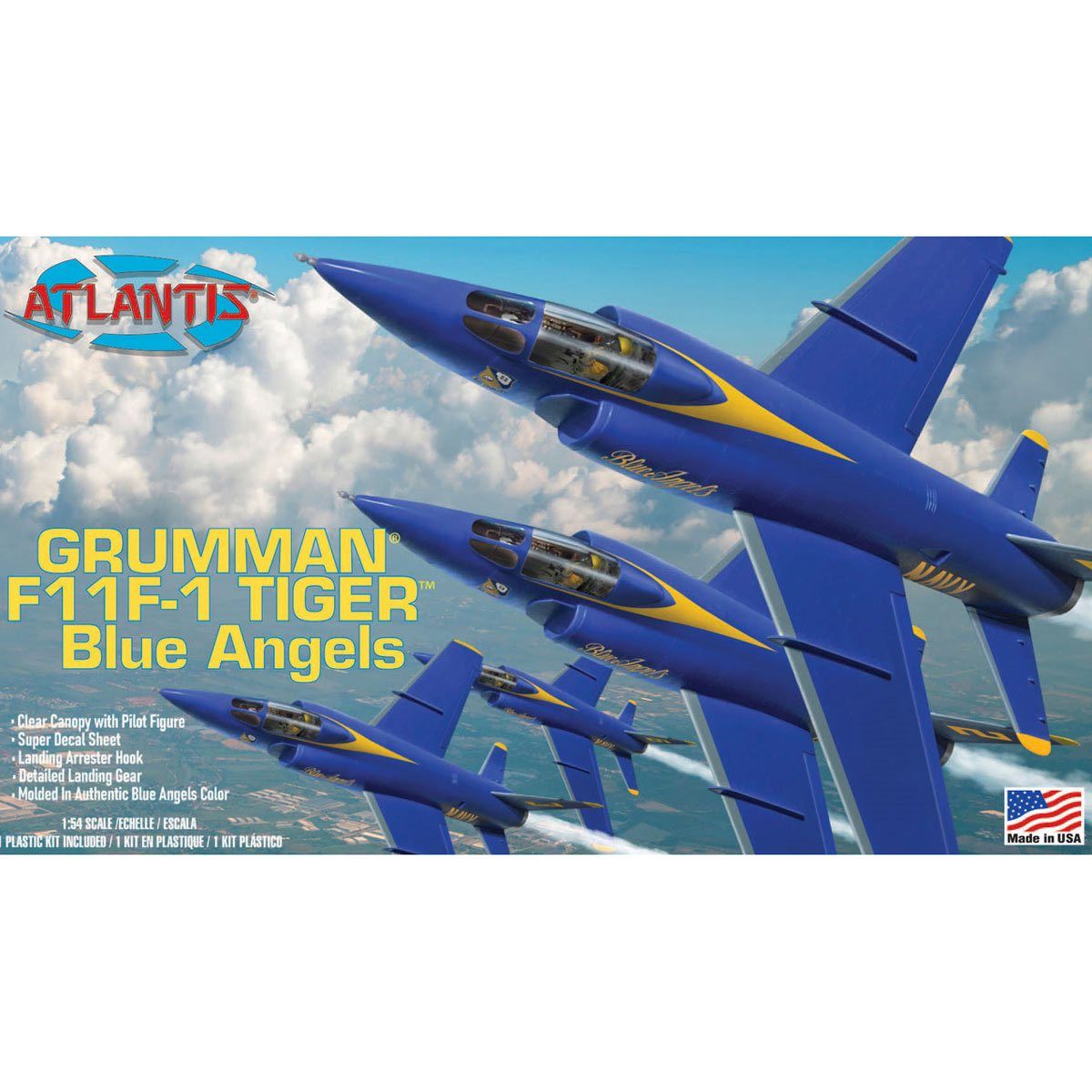 ATLANTIC - Grumman F11F-1 Tiger Blue Angels 154 Model Kit