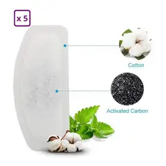 GENERICO - Filtros Para Fuente Agua Ultra Silenciosa para Gatos 5 Unid