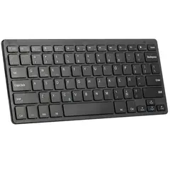 TECMASTER - Mini Teclado Inalámbrico Bluetooth con Teclas Planas 100506 - Negro