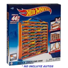 HOT WHEELS - CAJA GUARDA AUTOS Y PISTA 3 EN 1