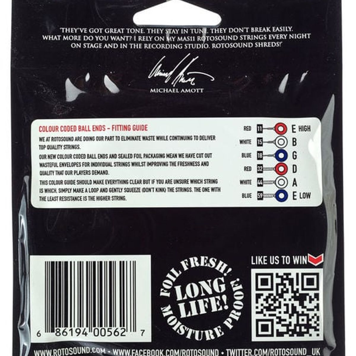 ROTOSOUND - Set guitarra eléctrica Rotosound MAS11 Michael Amott