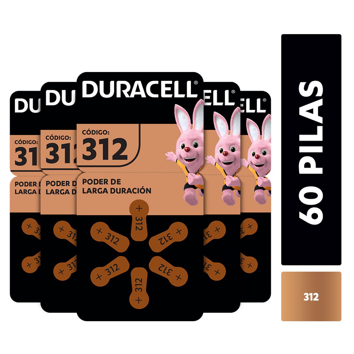 DURACELL - Pack 60 Pilas Duracell Audífono Tamaño 312/Superstore