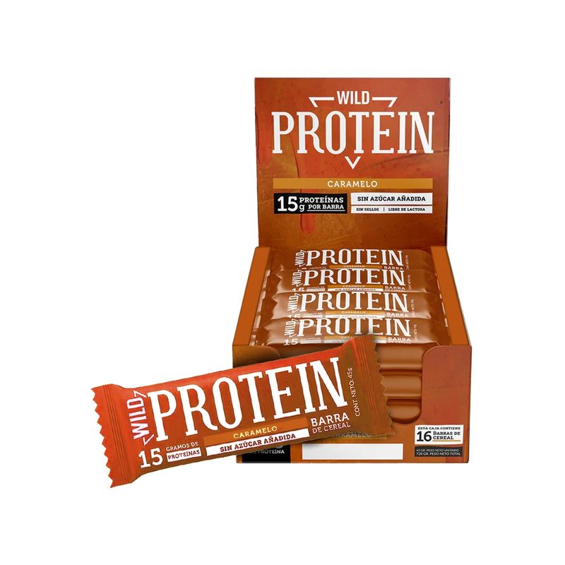 WILD FOODS - Caja Barritas Wild Protein - Wildfoods Sabor Caramel