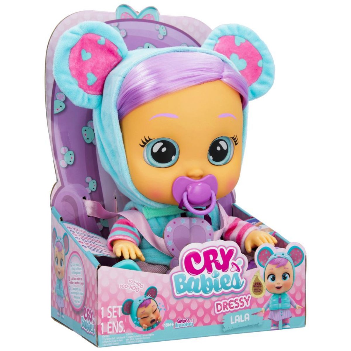 CRY BABIES - Muñeca Bebes Llorones Dressy Lala