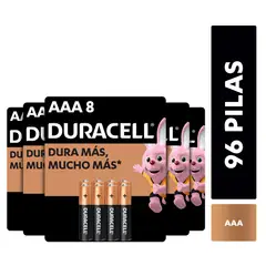 DURACELL - Pack 96 Pilas Alcalina Tamaño Aaa