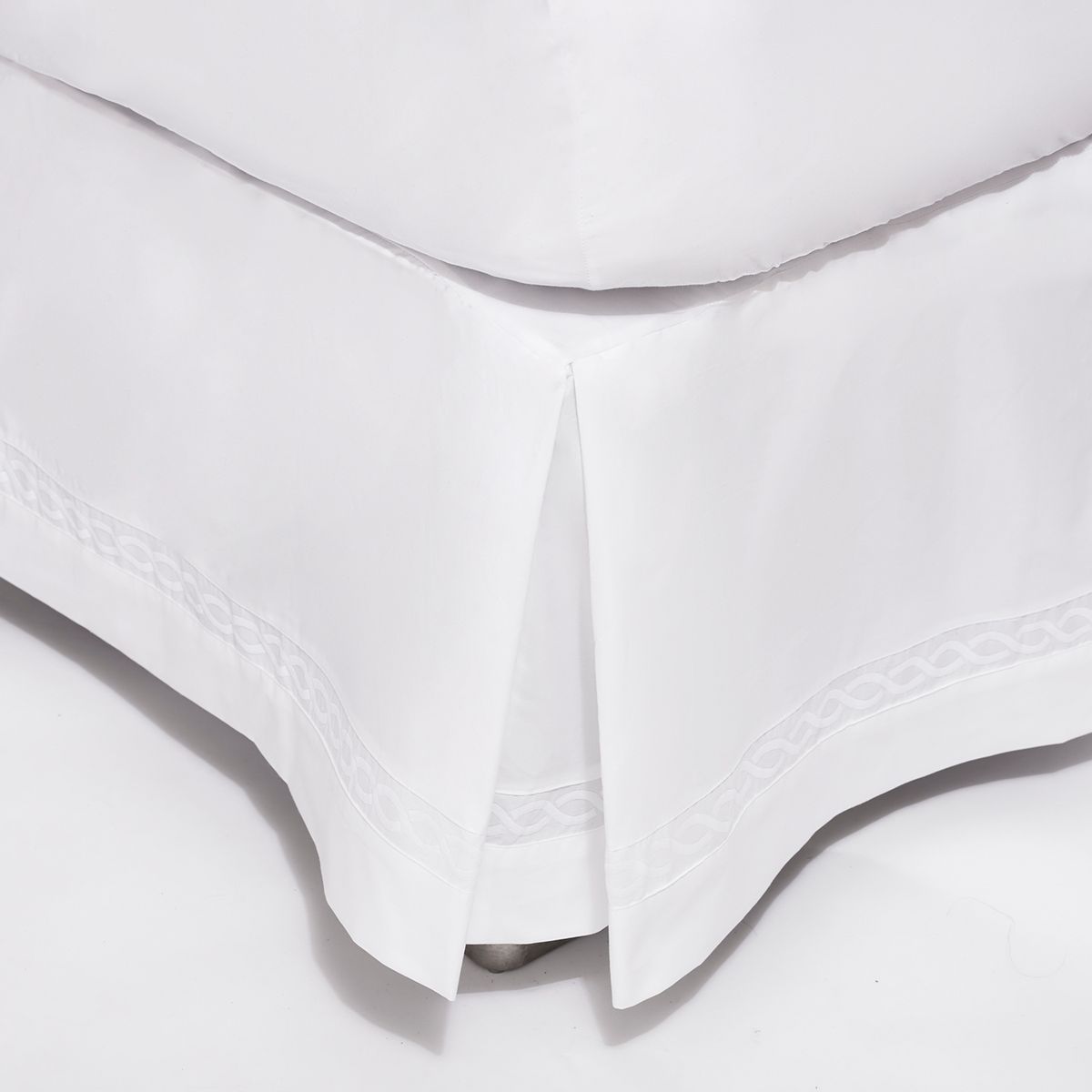 NINA HERRERA - Faldón Básico Trenza Blanco 220 Hilos 1,5 Plaza