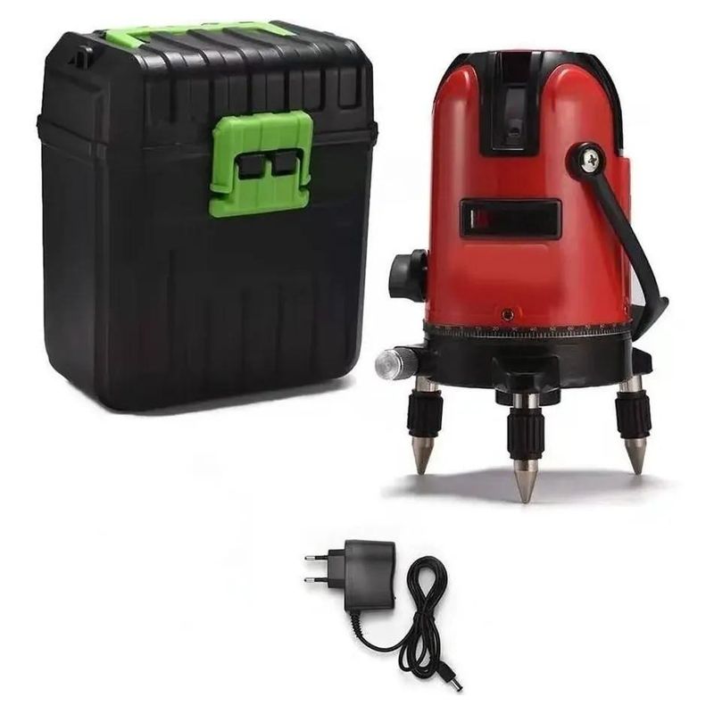 DETODOYMAS - Nivel Laser Autonivelación 5 Líneas Roja 360 Grados DETODOYMAS