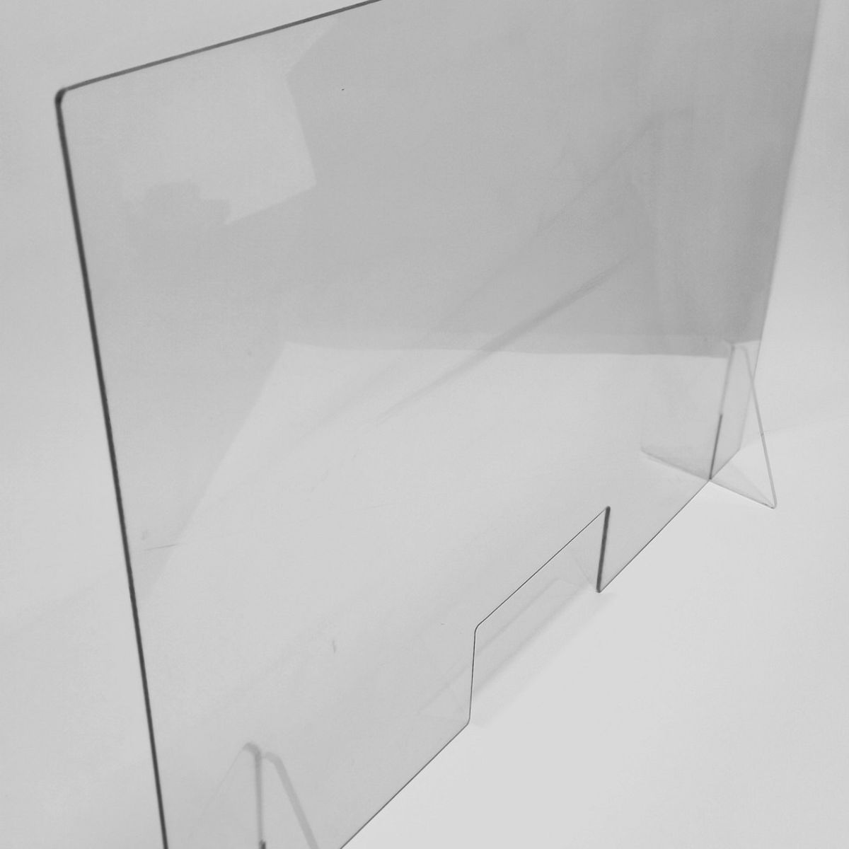 DVP - Separador Acrílico 80x58cm 4mm Con Abertura Y Soportes Dvp