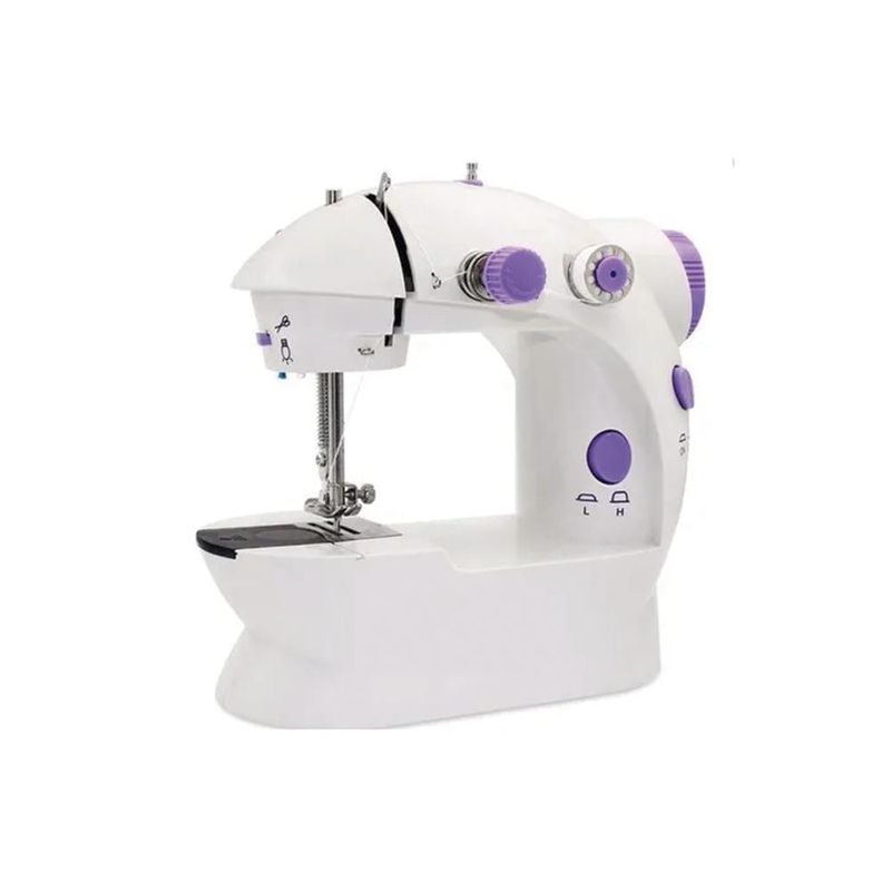 DETODOYMAS - Máquina Coser Portátil Pedal Eléctrica - Blanco