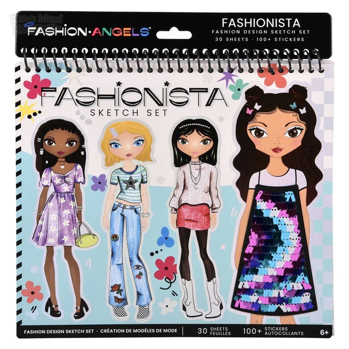 FASHION ANGELS - Libreta Cuaderno Portafolio Fashion Angels moda lentejuelas