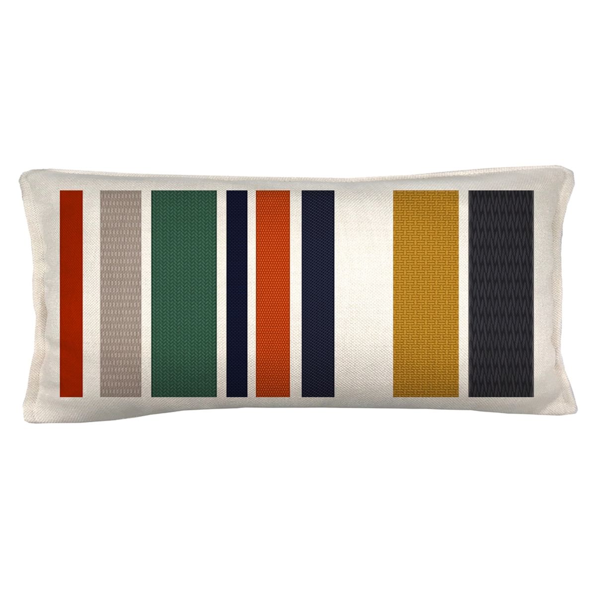 TUYO PRINT - Cojín Franjas colores 70x35