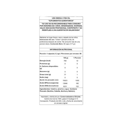 Imagen 2 del producto OMEGA 3 FISH OIL 90 SOFTGELS -