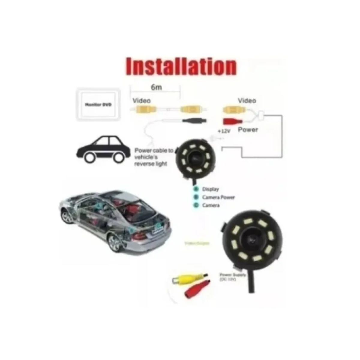 GENERICO - Camara De Auto De Retroceso Infrarojo Nocturna