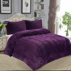 01 AUDIO - Cobertor Peludo con Chiporro Morado 2 Plazas
