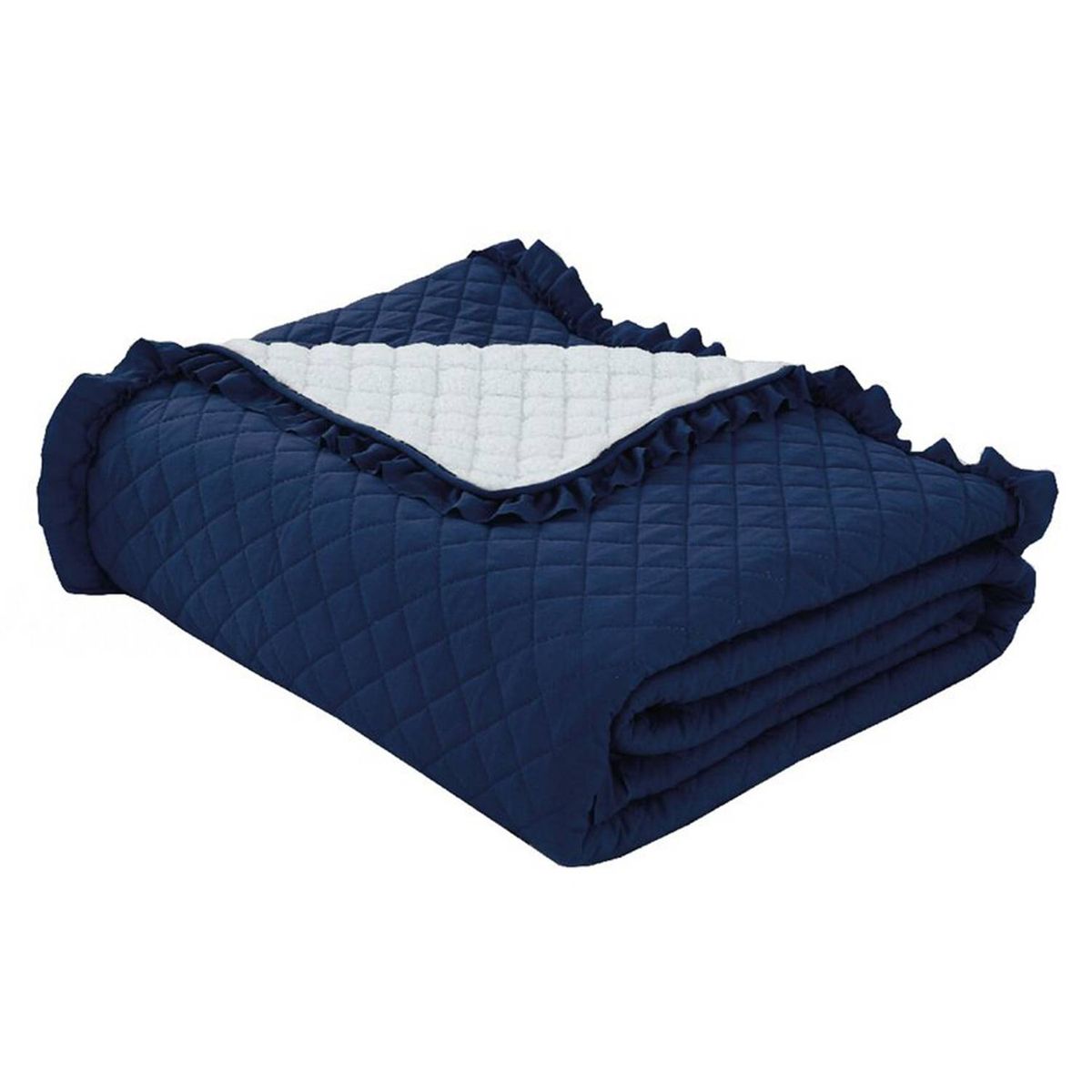 CHANTILLY - Cubrecama prewash bordado sherpa