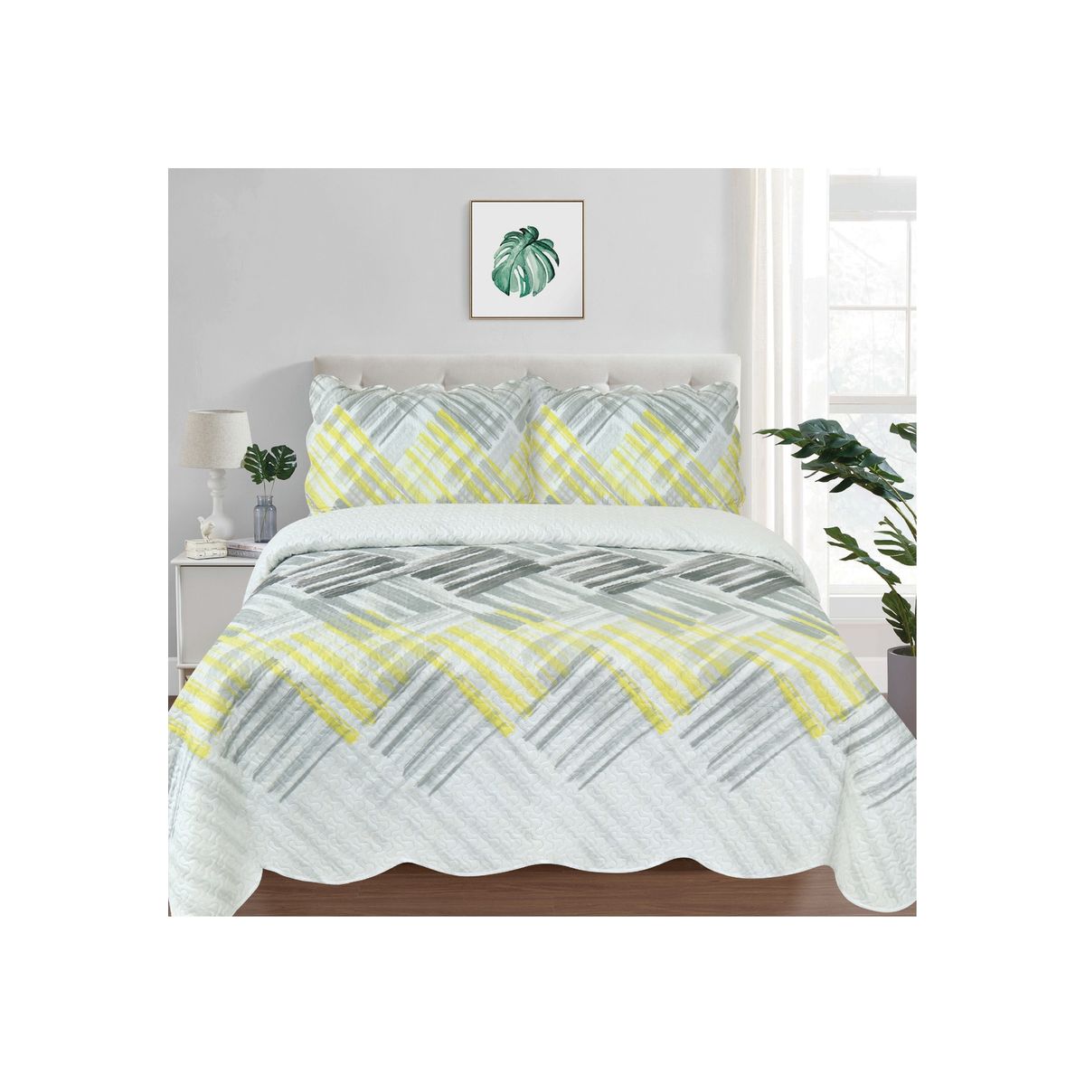 CHANTILLY - Cubrecama estampado diseño onix