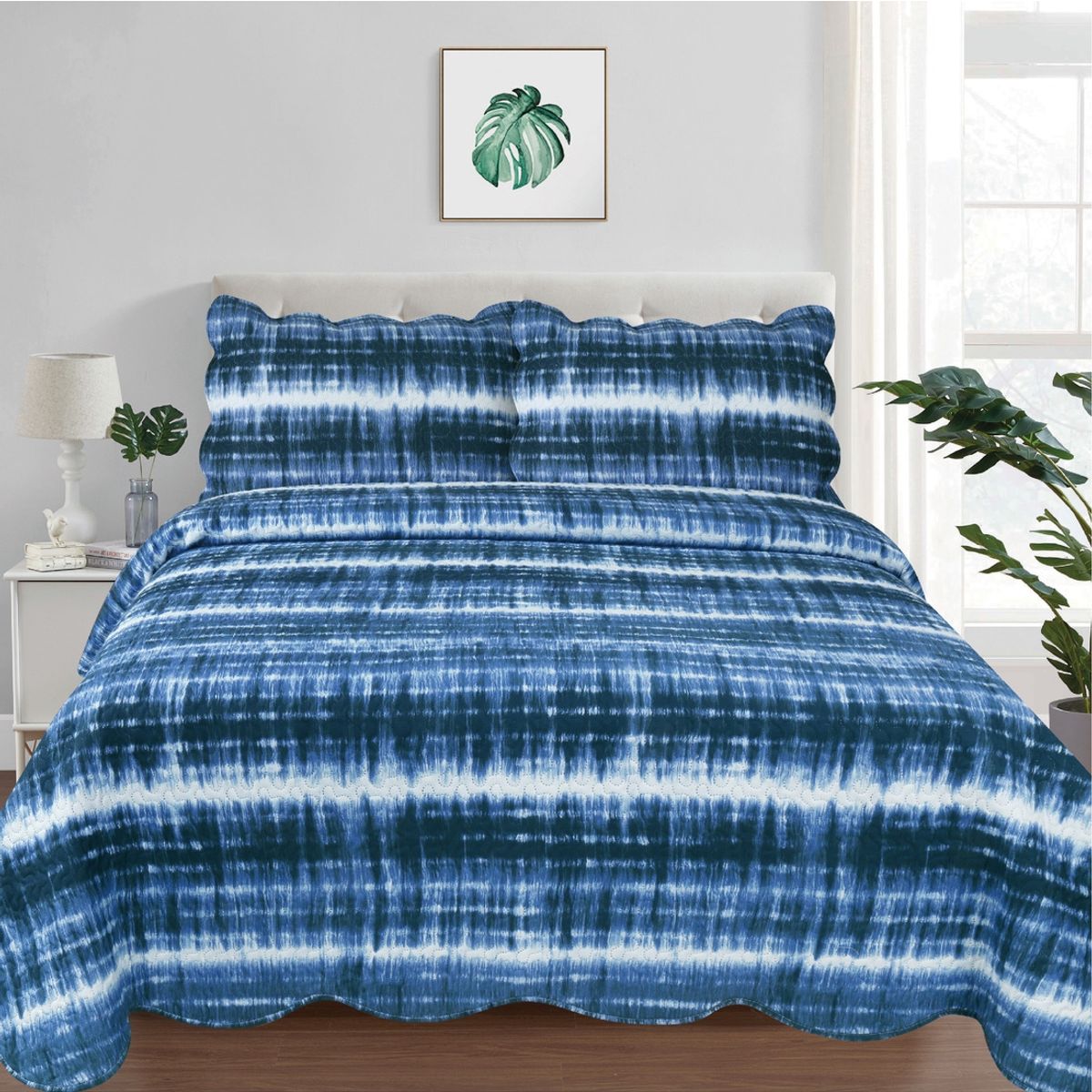 CHANTILLY - Cubrecama estampado diseño zafiro