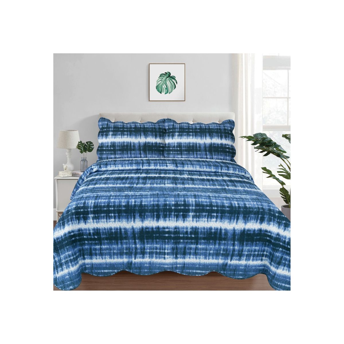 CHANTILLY - Cubrecama estampado diseño zafiro