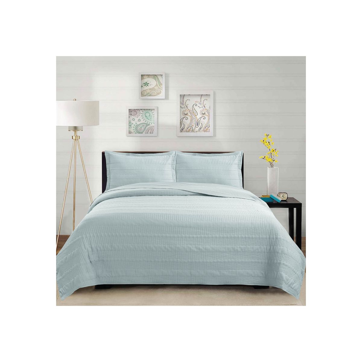 CHANTILLY - Cubrecama prew lineal bordado