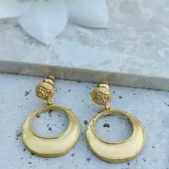 BE YOU - Aros bañados oro 18 kt con circones