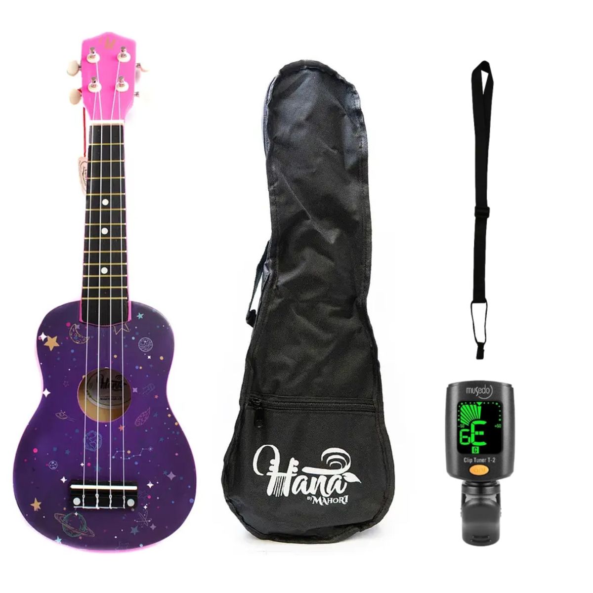HANA - Pack Ukelele Soprano Hana Galax+Funda+Afinador+Strap Allegro