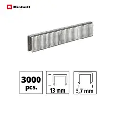 EINHELL - Caja 3000 Grapas 5,7 X 13 Mm Engrapadora Clavadora