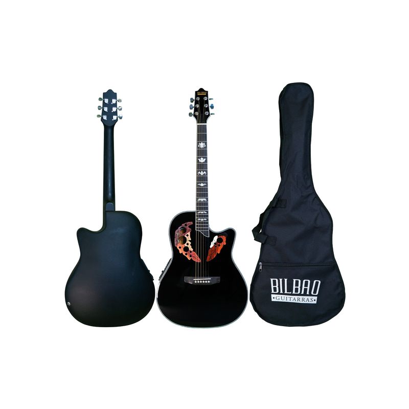 BILBAO - Guitarra Electroacústica Bilbao BIL-800CE-BK + Funda