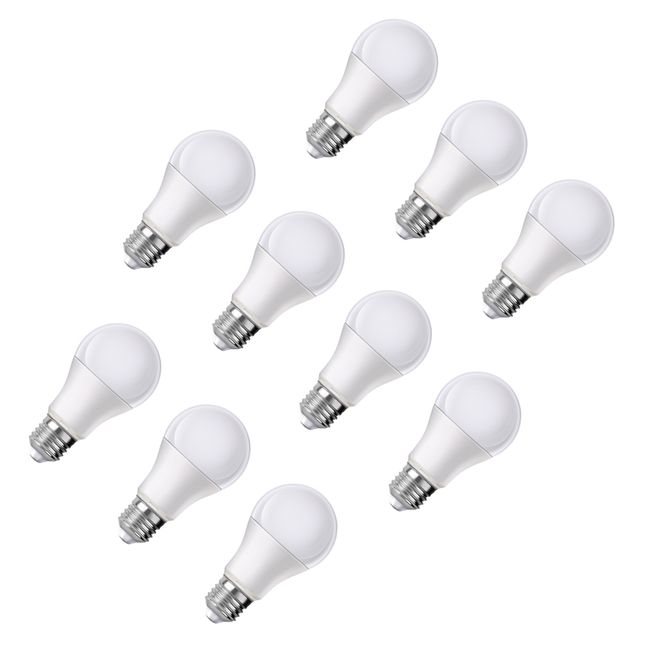 WANT - Pack de 10 Ampolletas LED E-27 9W Calido