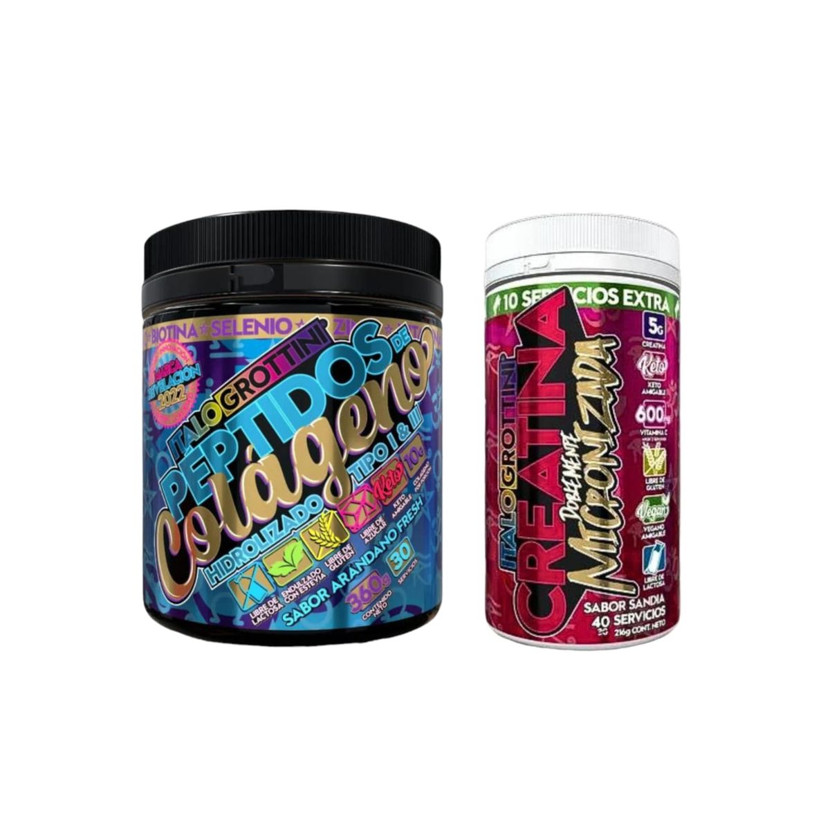 ITALO GROTTINI - COLAGENO  PACK  CREATINA SANDIA   ITALO GROTTINI