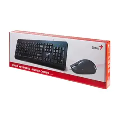 GENIUS - Teclado Y Mouse Combo Km-160 Con Cable Usb