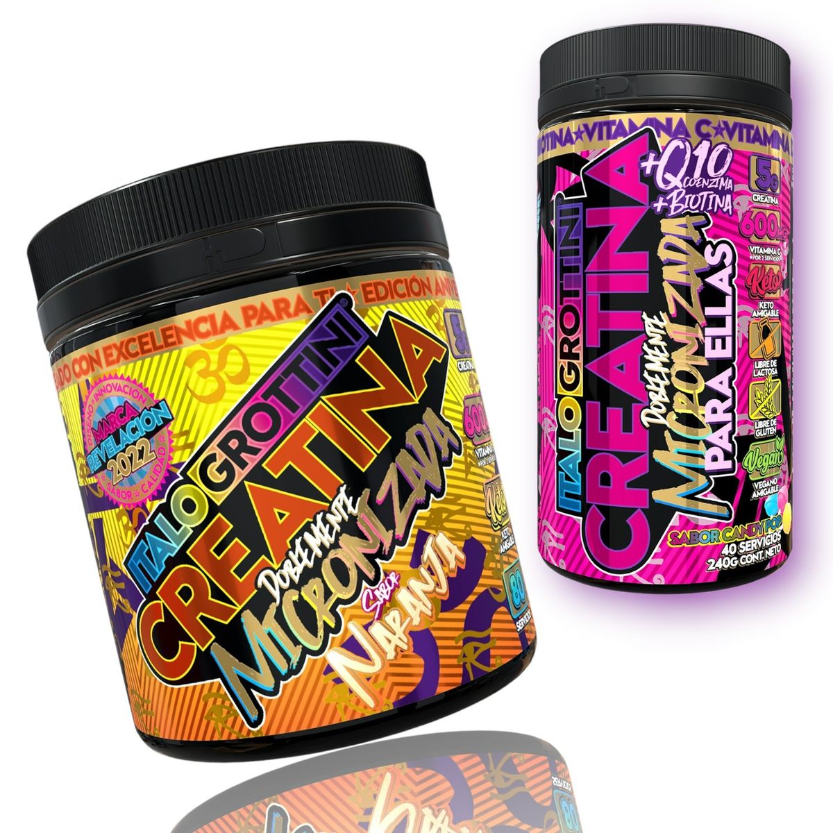 ITALO GROTTINI - CREATINA PARA ELLAS 40 SERV. Y CREATINA 80 SERV. ITALO GROTTINI