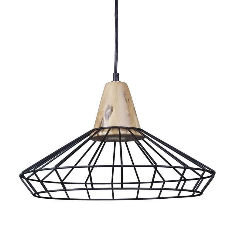HB LEDS - Lámpara Colgante Blix Metal Negro E-27