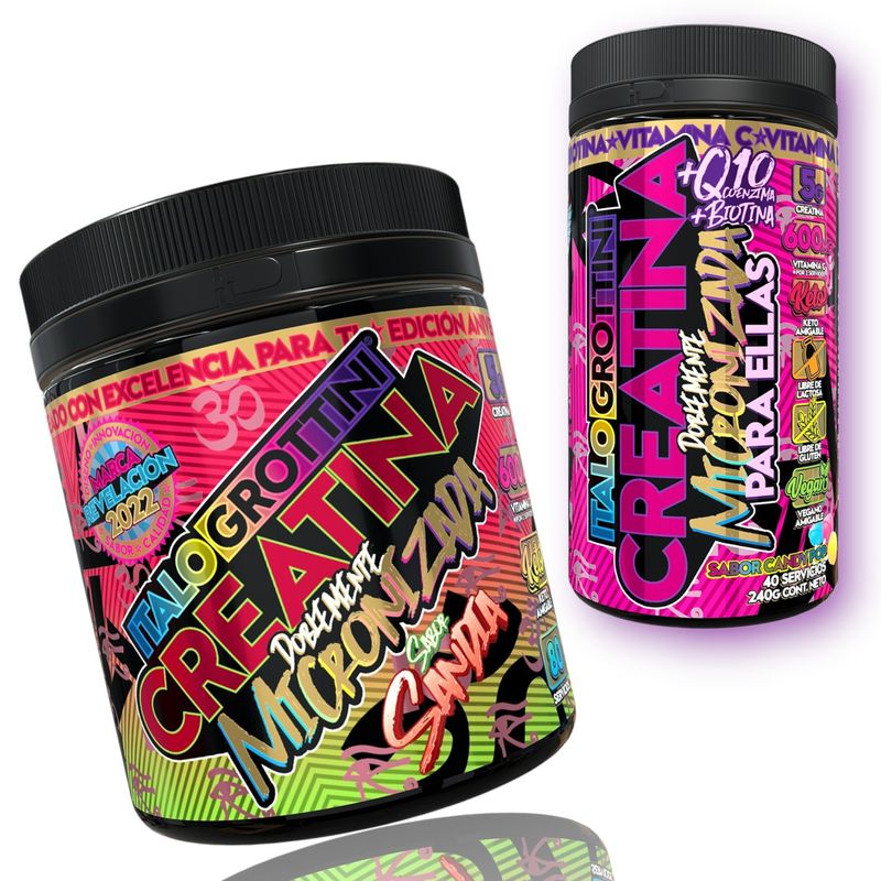 ITALO GROTTINI - CREATINA PARA ELLAS 40 SERV. Y CREATINA 80 SERV. SANDIA ITALO GROTTINI