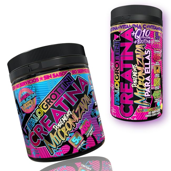 ITALO GROTTINI - CREATINA PARA ELLAS 40 SERV. Y CREATINA 80 SERV.  ITALO GROTTINI