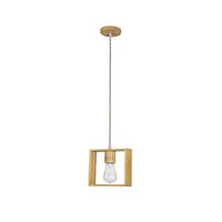 Lámpara Colgante de Madera Decorativa Cuadrada E-27