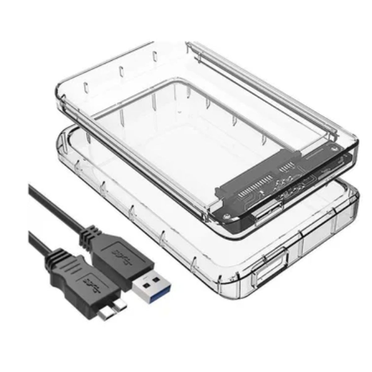OFERTABKN - Cofre Case Transparente Para Disco Duro Sata 2.5 Usb 3.0