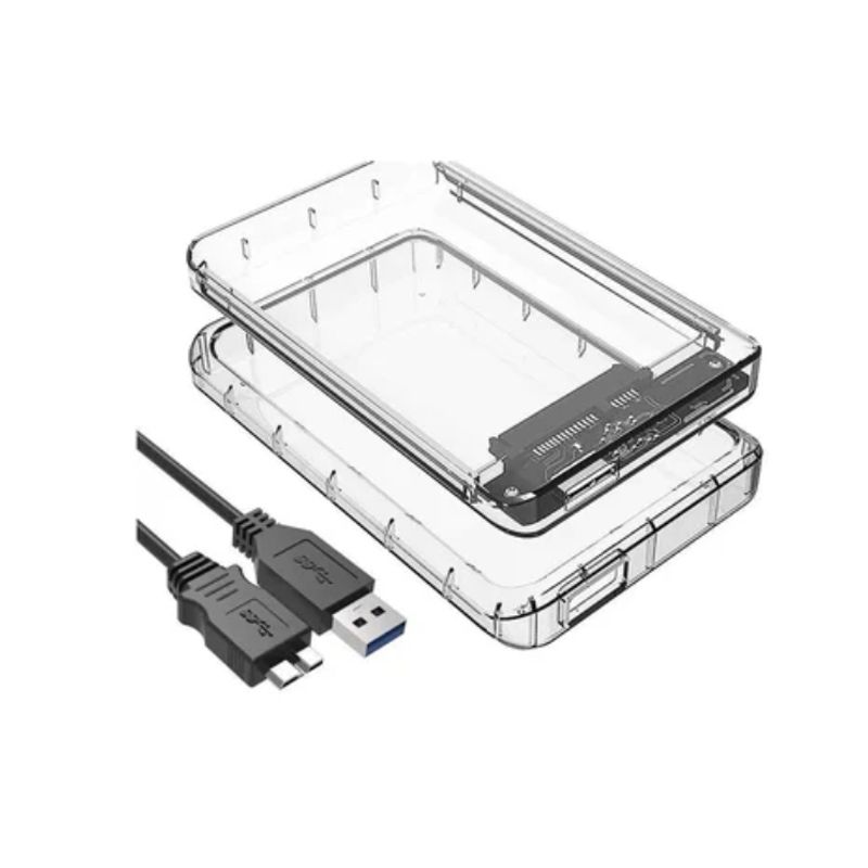 OFERTABKN - Cofre Case Transparente Para Disco Duro Sata 2.5 Usb 3.0